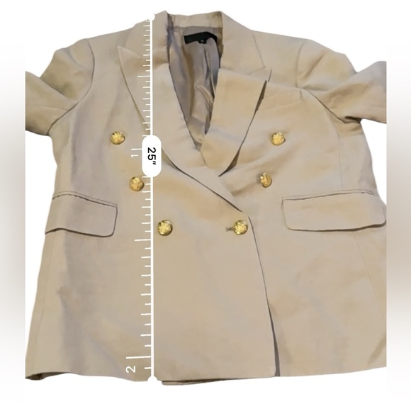 Nili Lotan Henry‎ Khaki Double-Breasted Button Placket Blazer Sz 4 - Picture 14 of 14